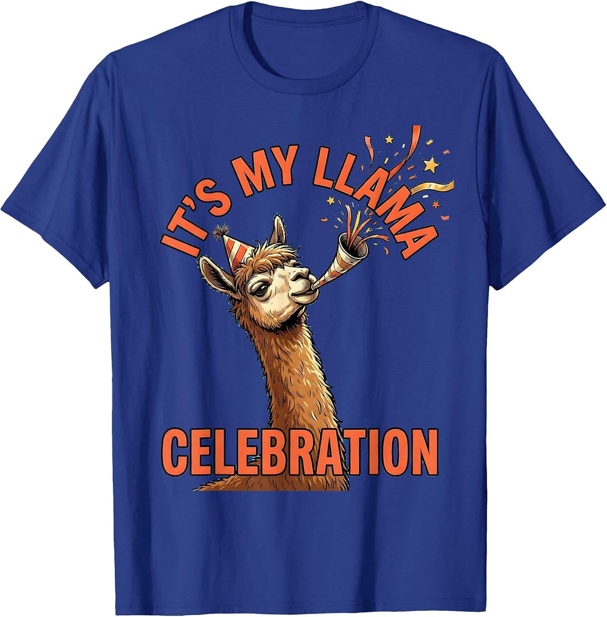 It's My Llama Celebration Funny Llama Alpaca Humor Party T-Shirt - Royal Blue