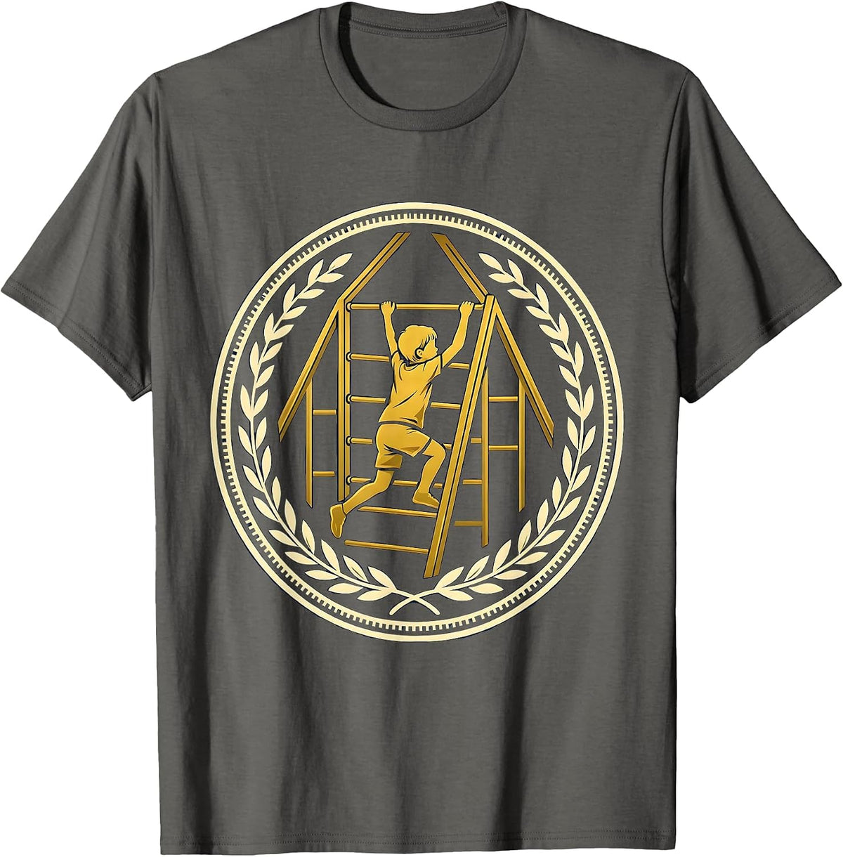 Men's Occupational Therapy Child Climbing Gym Structure T-Shirt - Asphalt Grey