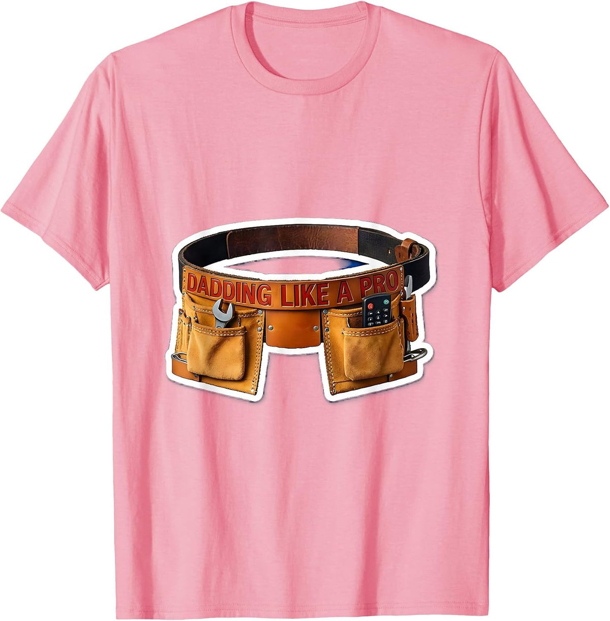 Men's Dadding Like a Pro Father Pride Design T-Shirt - Pink