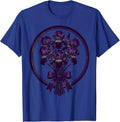 Mardi Gras Iris Bouquet Gold Ribbon Illustration T-Shirt - Royal Blue