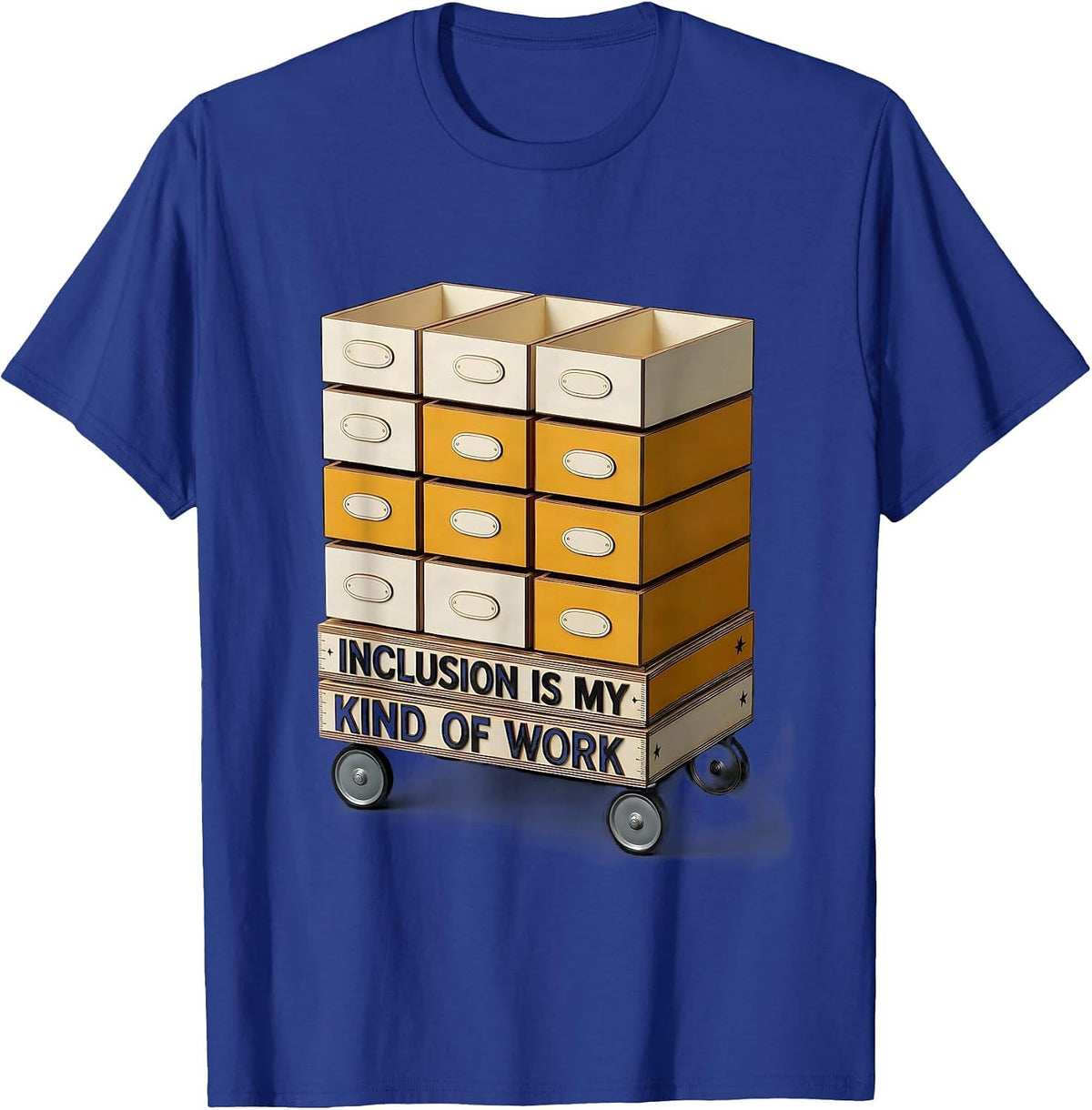 Men's Inclusion Is My Kind Of Work Inspirational Special Education T-Shirt - Royal Blue