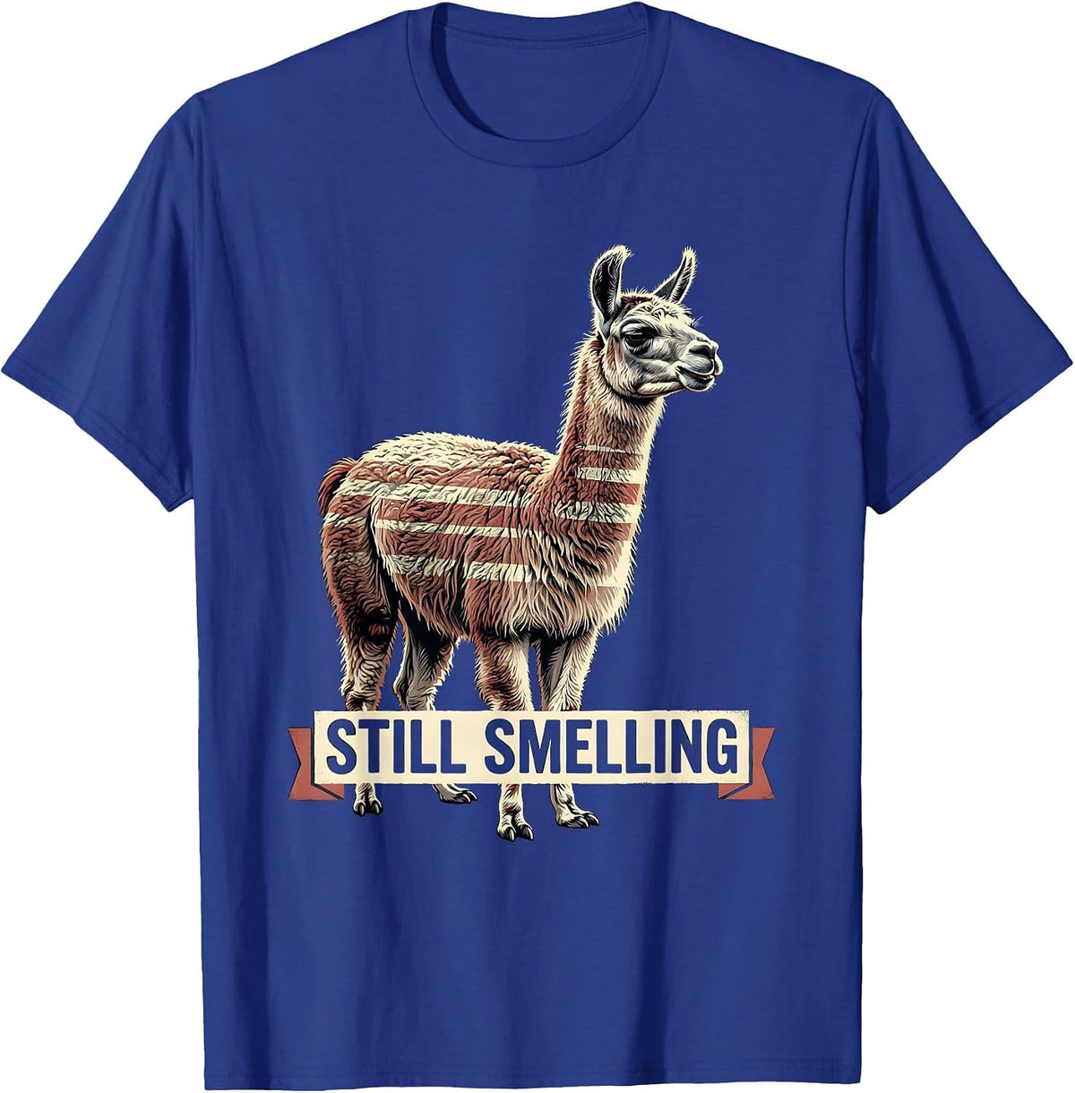 Still Smelling Funny Llama Alpaca Pun Humor Novelty Gift T-Shirt - Royal Blue