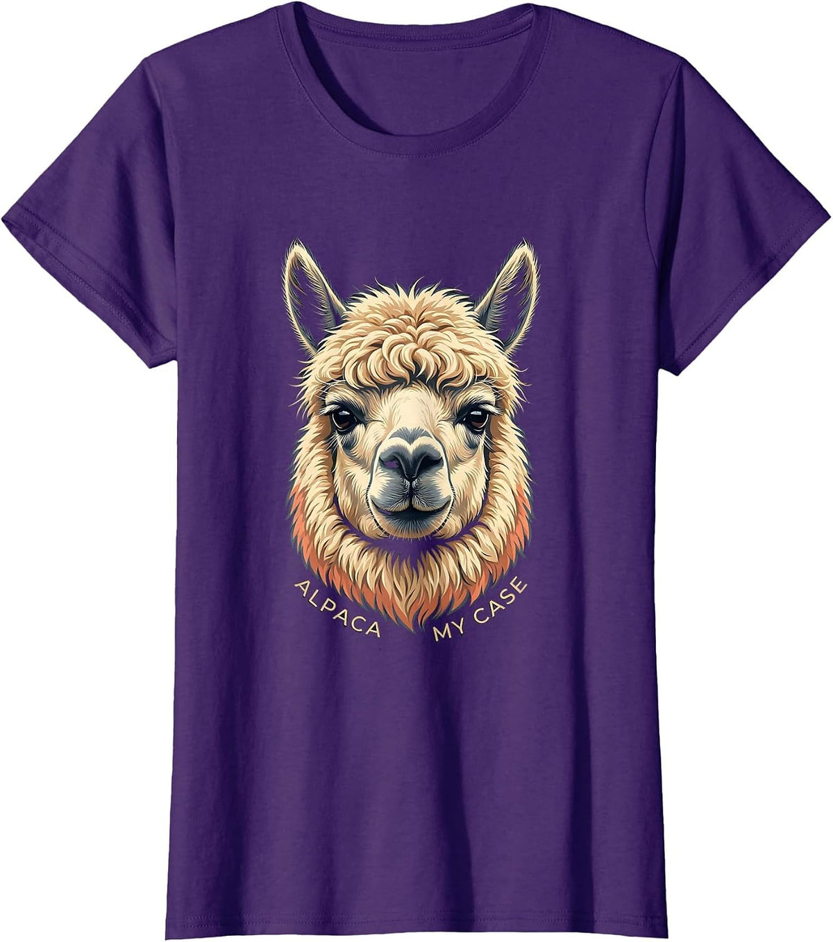 Women's Alpaca My Case Funny Alpaca Lover Humor Men T-Shirt - Purple