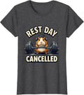 Women's Rest Day Cancelled Funny Guinea Pig Weightlifting Gym Meme T-Shirt - Dark Heather Grey
