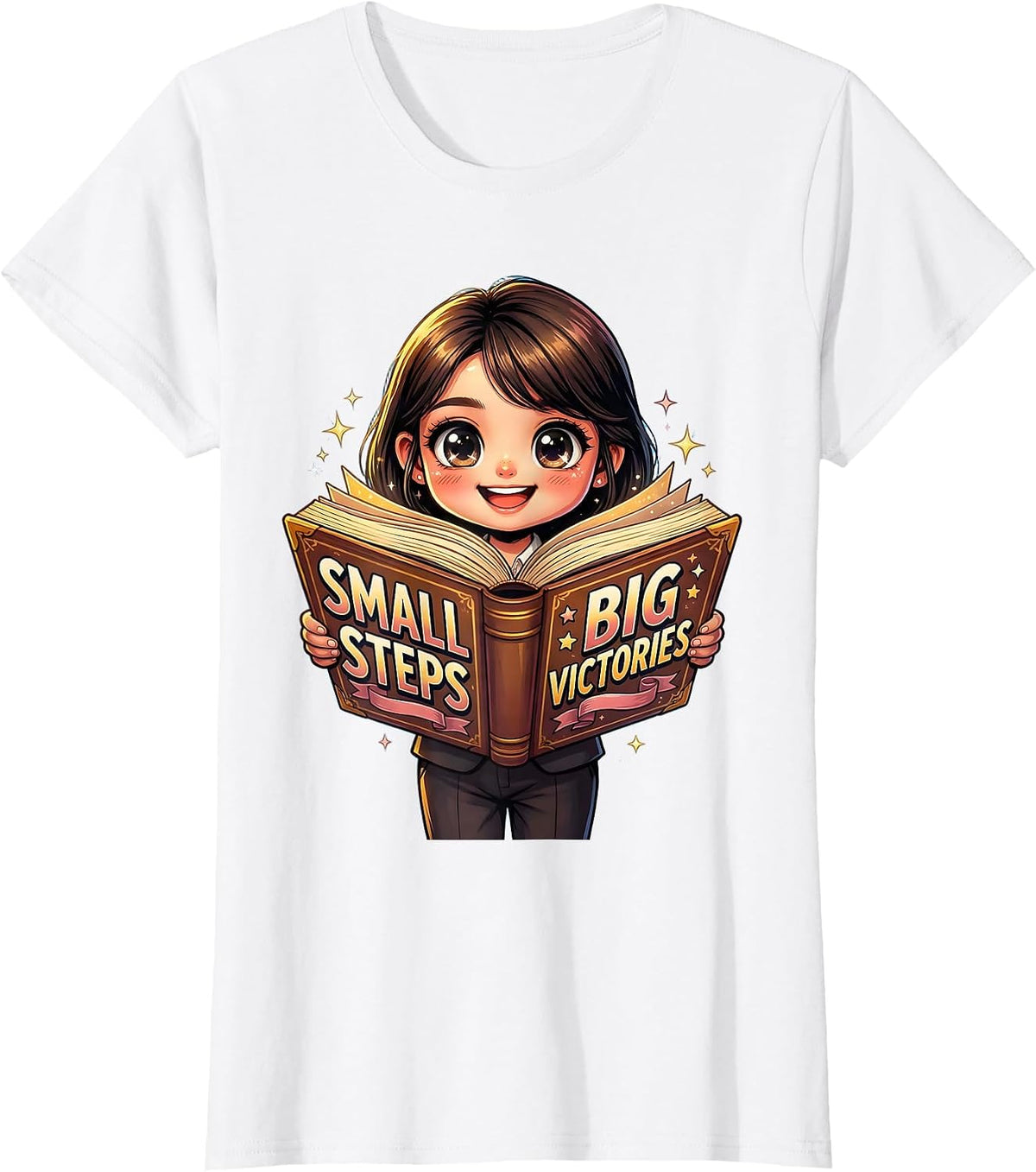 Small Steps Big Victories Sped Teacher Design T-Shirt - White