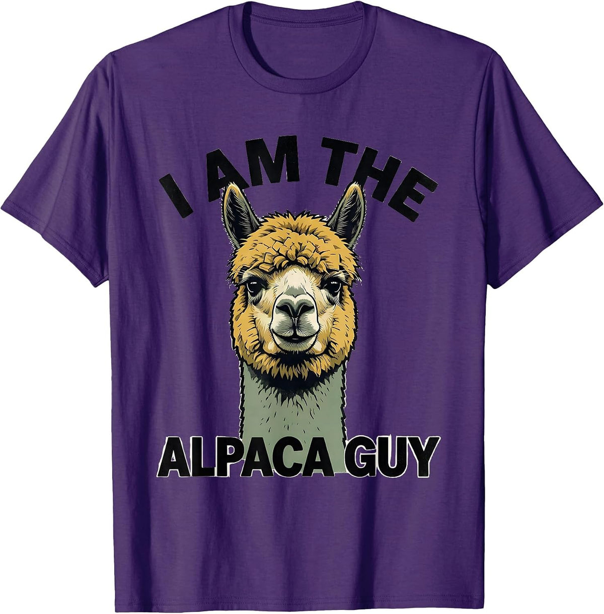 I Am The Alpaca Guy Funny Alpaca Lover Novelty T-Shirt - Purple