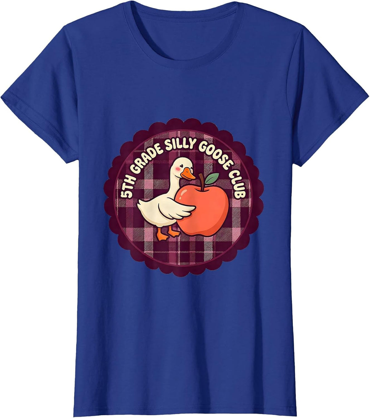 Women's 5th Grade Silly Goose Club Cute Teacher Back To School T-Shirt - Royal Blue