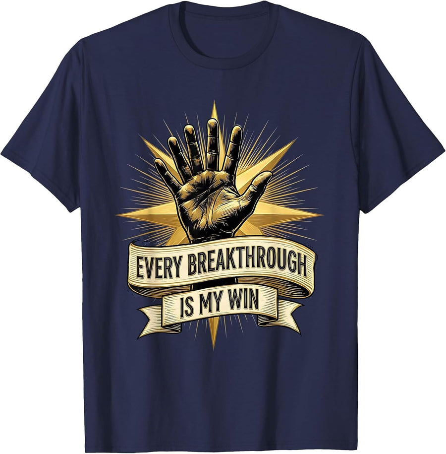 Every Breakthrough Is My Win Special Education Teacher T-Shirt - Navy Blue