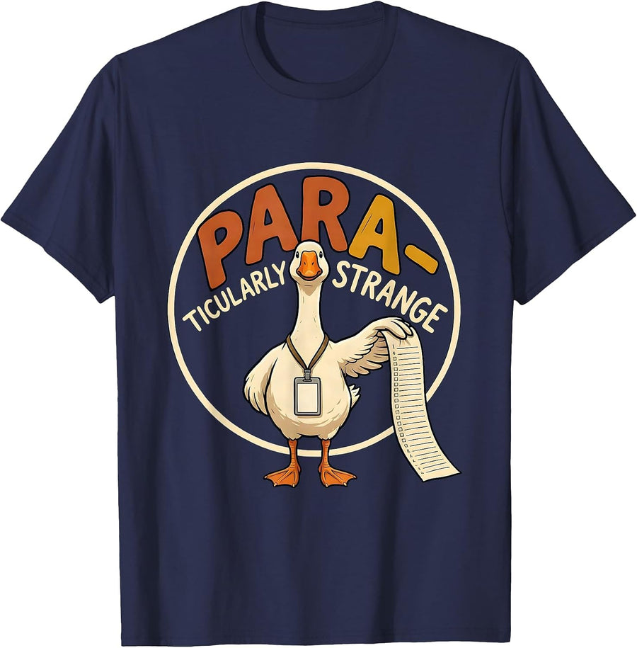 Para-ticularly Strange Funny Paraprofessional SPED Teacher T-Shirt - Navy Blue