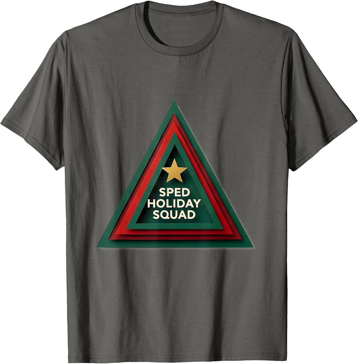 SPED Holiday Squad Special Education Teacher Christmas Pride T-Shirt - Asphalt Grey