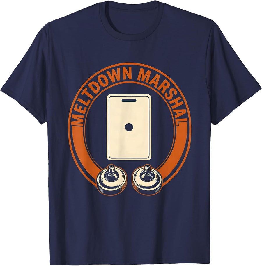Meltdown Marshal Funny Daycare Provider Childcare Teacher T-Shirt - Navy Blue