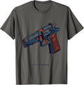 Classic American Original USA Patriotic Design T-Shirt - Asphalt Grey