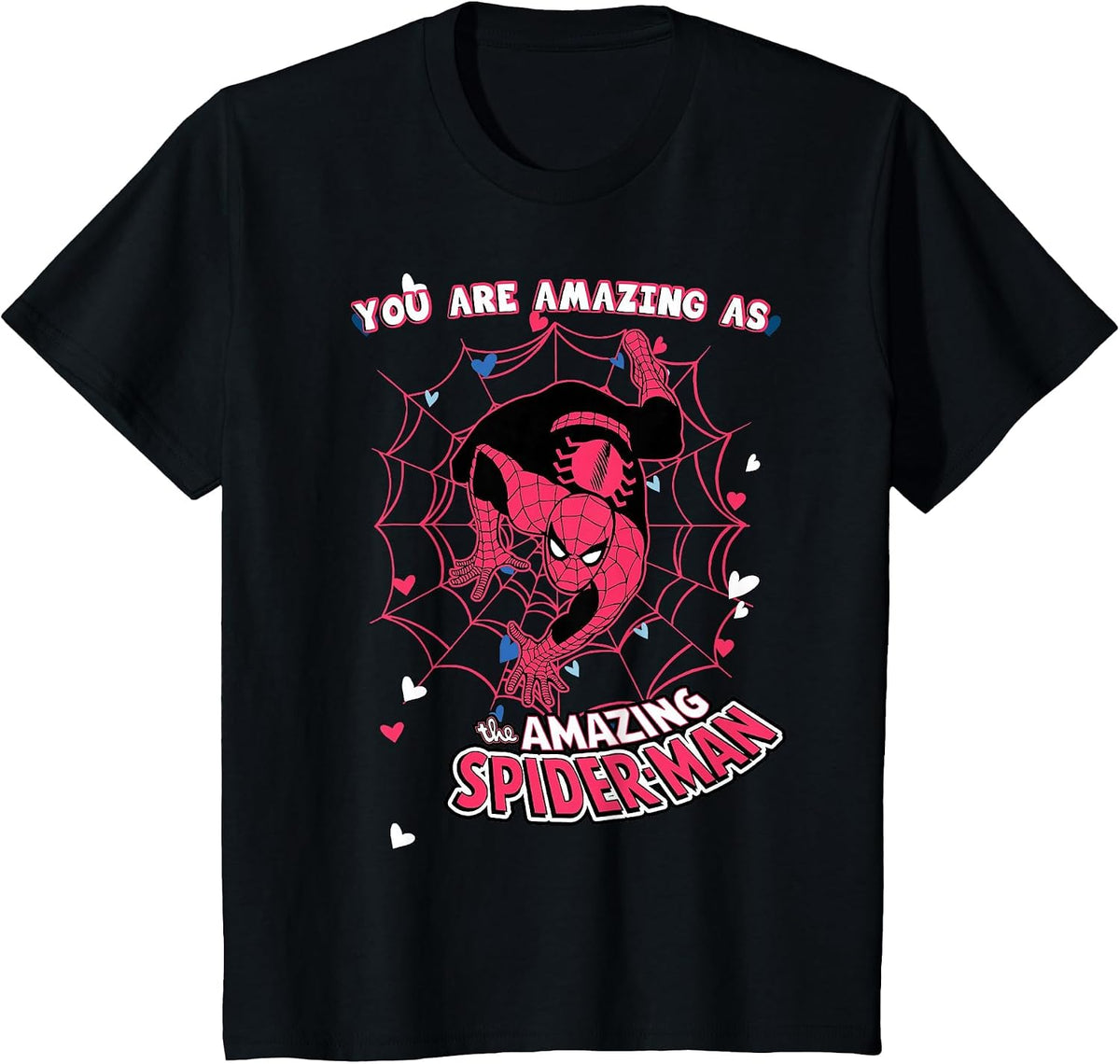 Marvel Valentine's Day Spider-Man You are Amazing Couples T-Shirt - Black