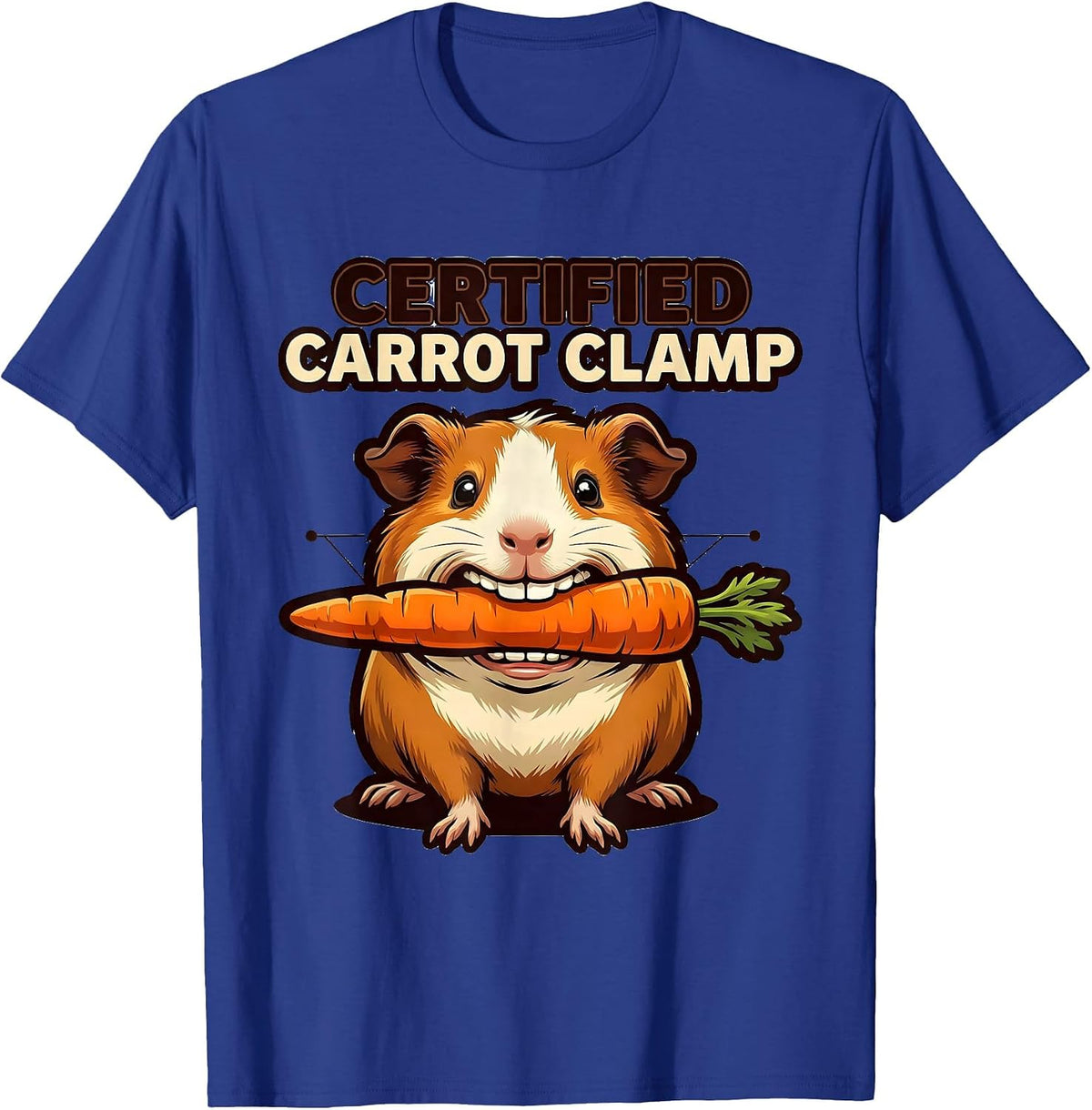 Men's Certified Carrot Clamp Funny Guinea Pig Cavy Lover Humor T-Shirt - Royal Blue