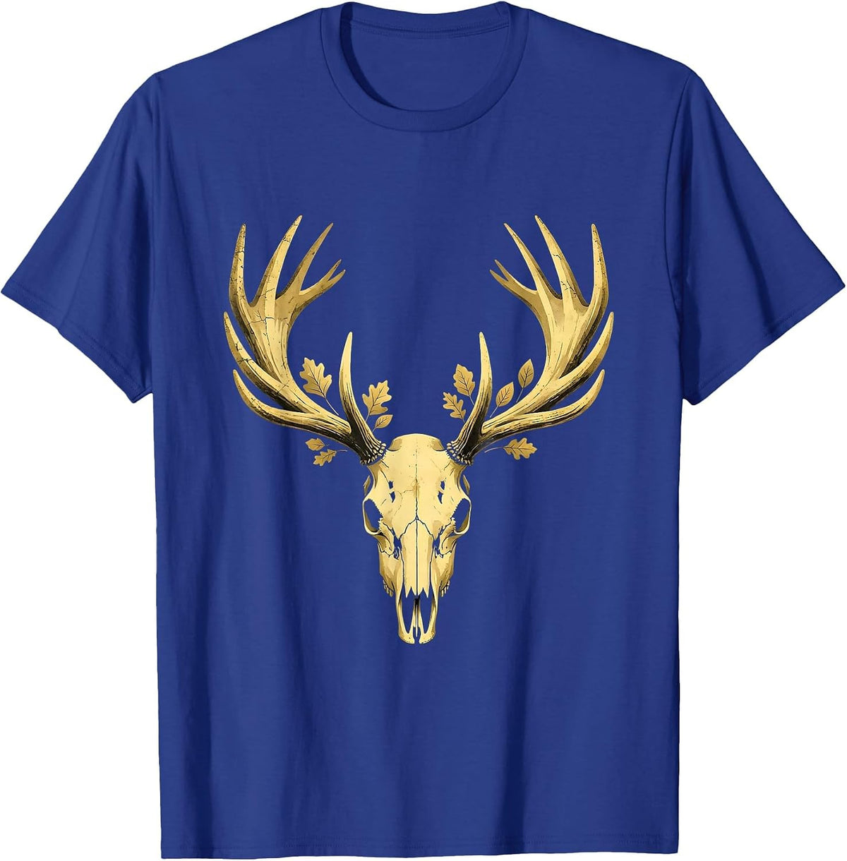 Elk Bugling in Autumn Forest Clearing T-Shirt - Royal Blue