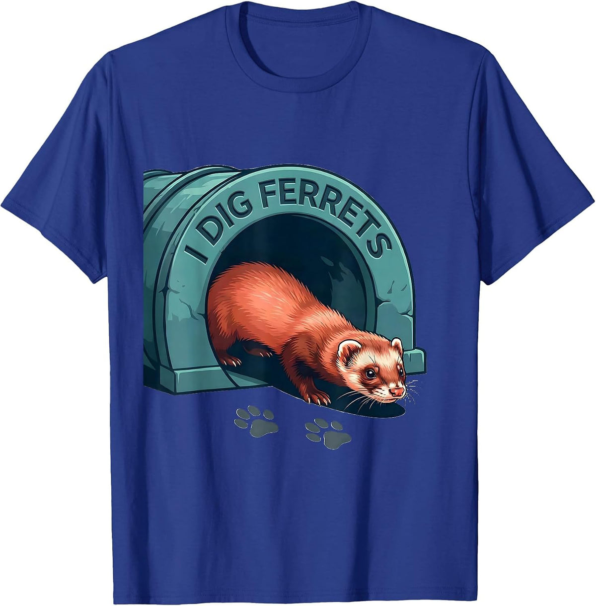 Men's I Dig Ferrets Funny Ferret Lover Gifts For Teens Kids T-Shirt - Royal Blue
