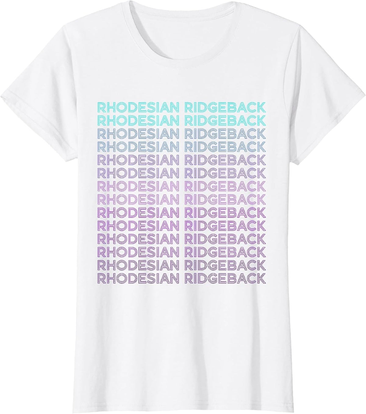 Rhodesian Ridgeback Dog Retro T-Shirt - White