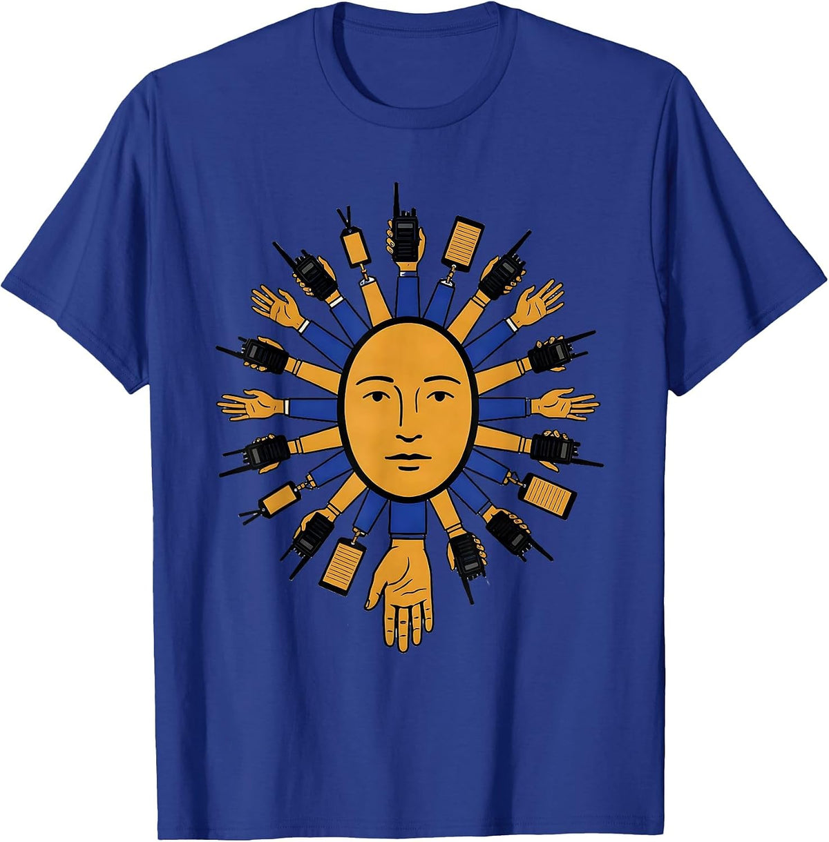 Hands Full Paraprofessional Funny SPED Teacher T-Shirt - Royal Blue