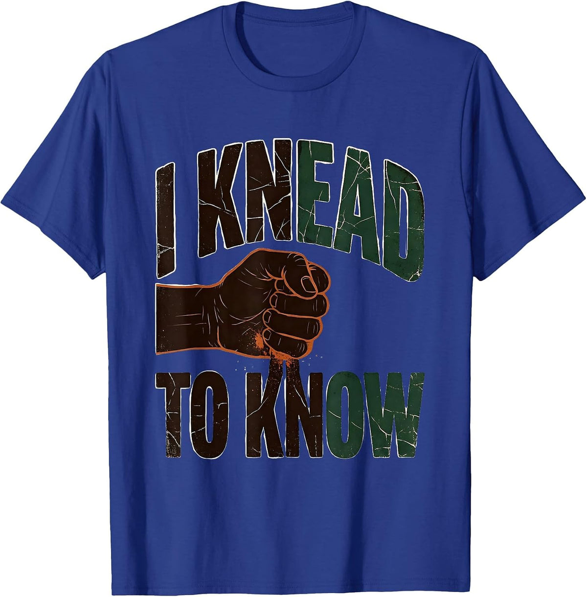 Men's I Knead To Know Vintage Massage Therapist Occupational Humor T-Shirt - Royal Blue