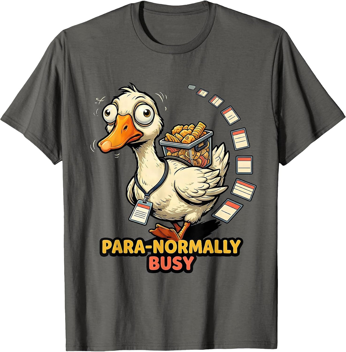 Para-Normally Busy Funny Paraprofessional SPED Teacher Gift T-Shirt - Asphalt Grey