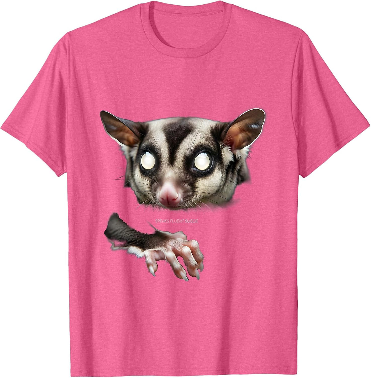 Speaks Fluent Suggie Funny Sugar Glider Pet Lover Gift T-Shirt - Pink Heather