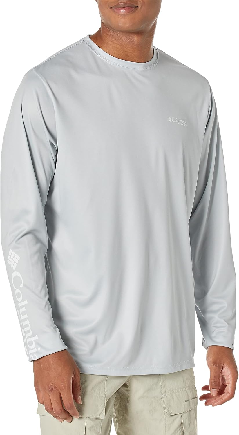 Columbia Men's Terminal Tackle PFG Statetriot Long Sleeve - Cool Grey\/White Tx