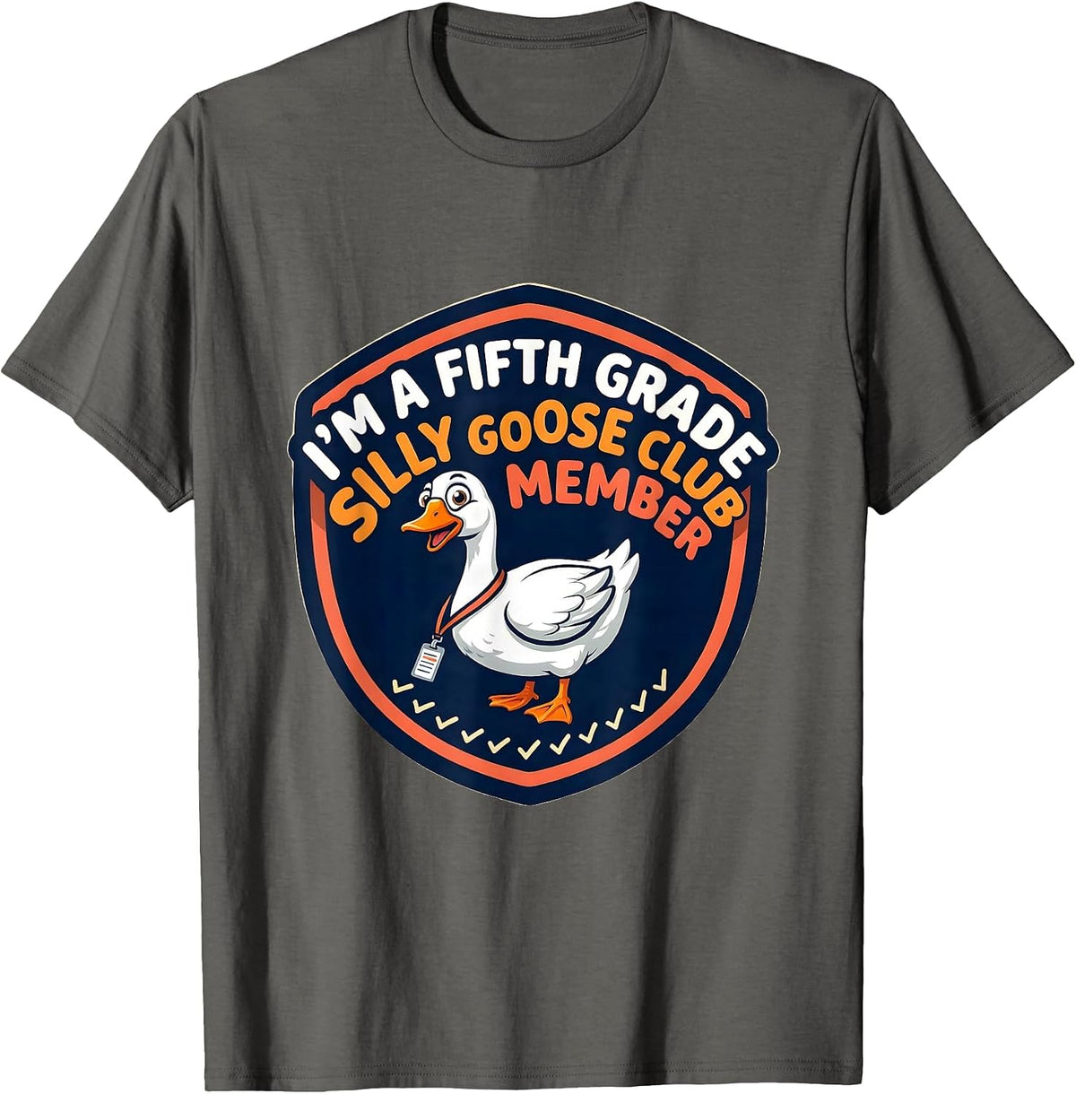Men's I'm A Fifth Grade Silly Goose Club Member Teacher T-Shirt - Asphalt Grey
