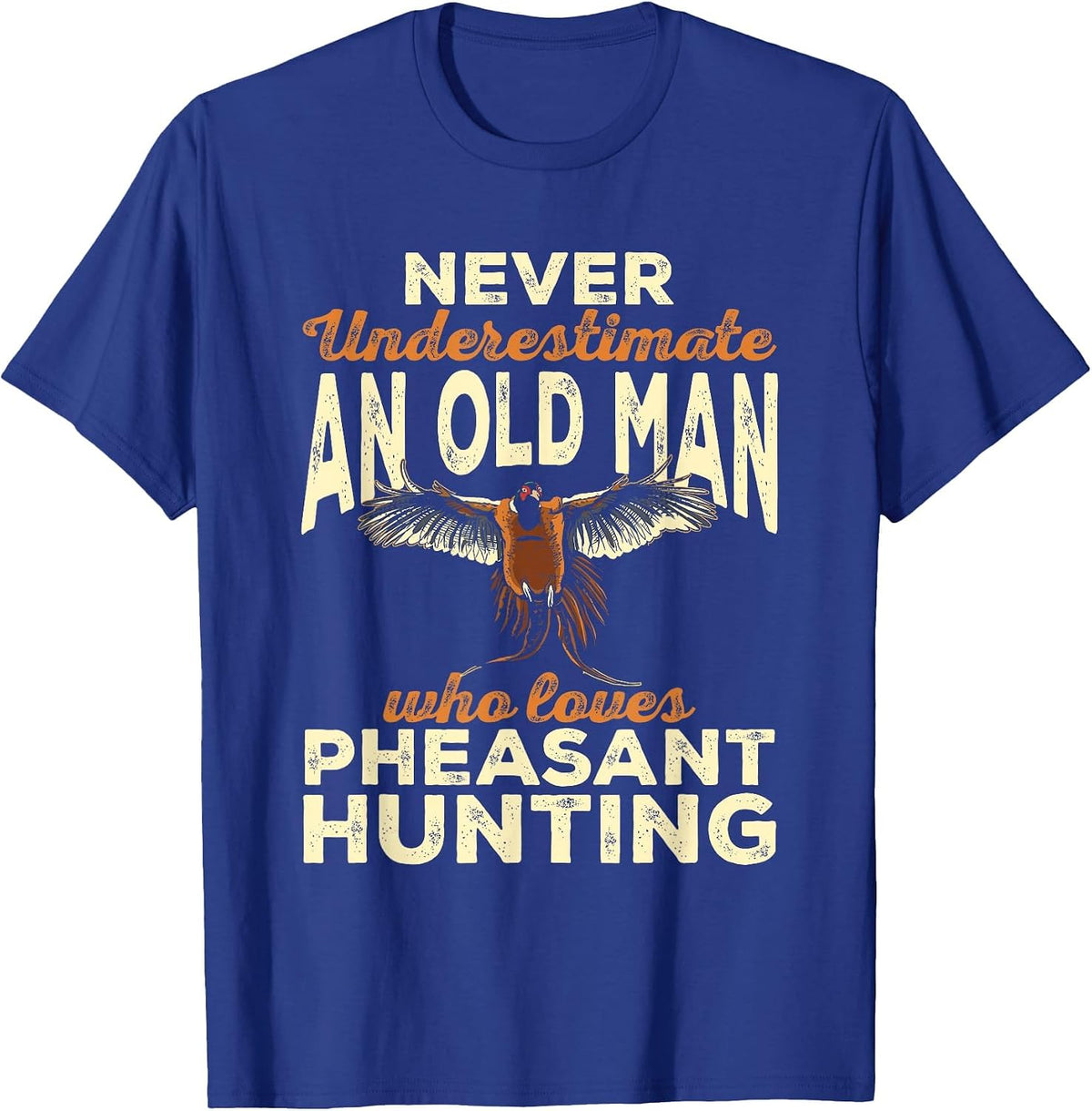 Pheasant Hunting Upland Bird Hunting T-Shirt - Royal Blue