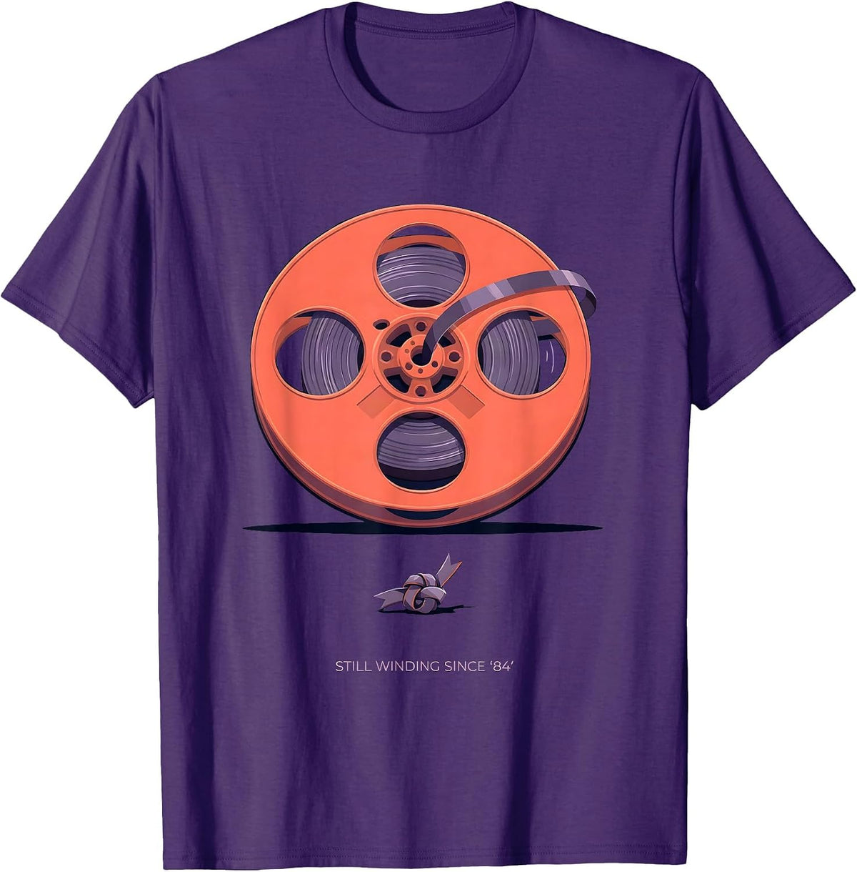 Men's Still Winding Since '84 Retro 80s Synthwave Nostalgia T-Shirt - Purple