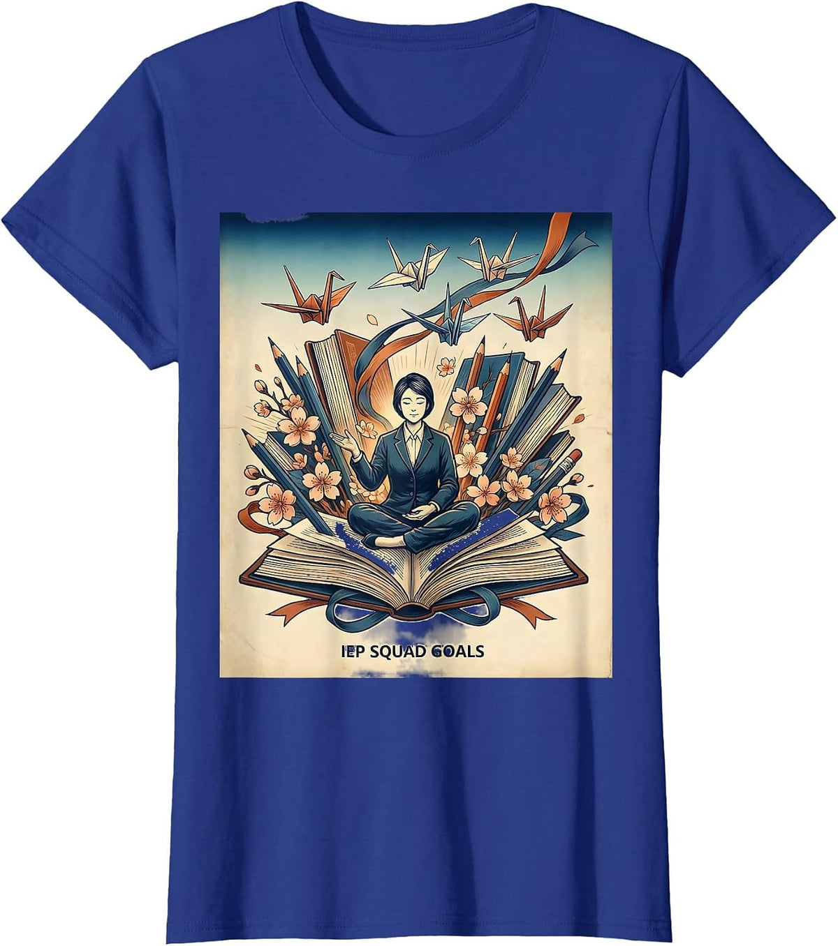 Women's IEP Squad Goals Special Education Teacher Design T-Shirt - Royal Blue