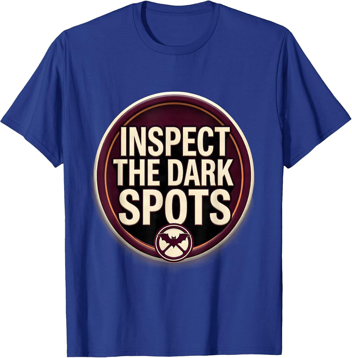 Men's Inspect The Dark Spots Funny Dermatology Halloween T-Shirt - Royal Blue