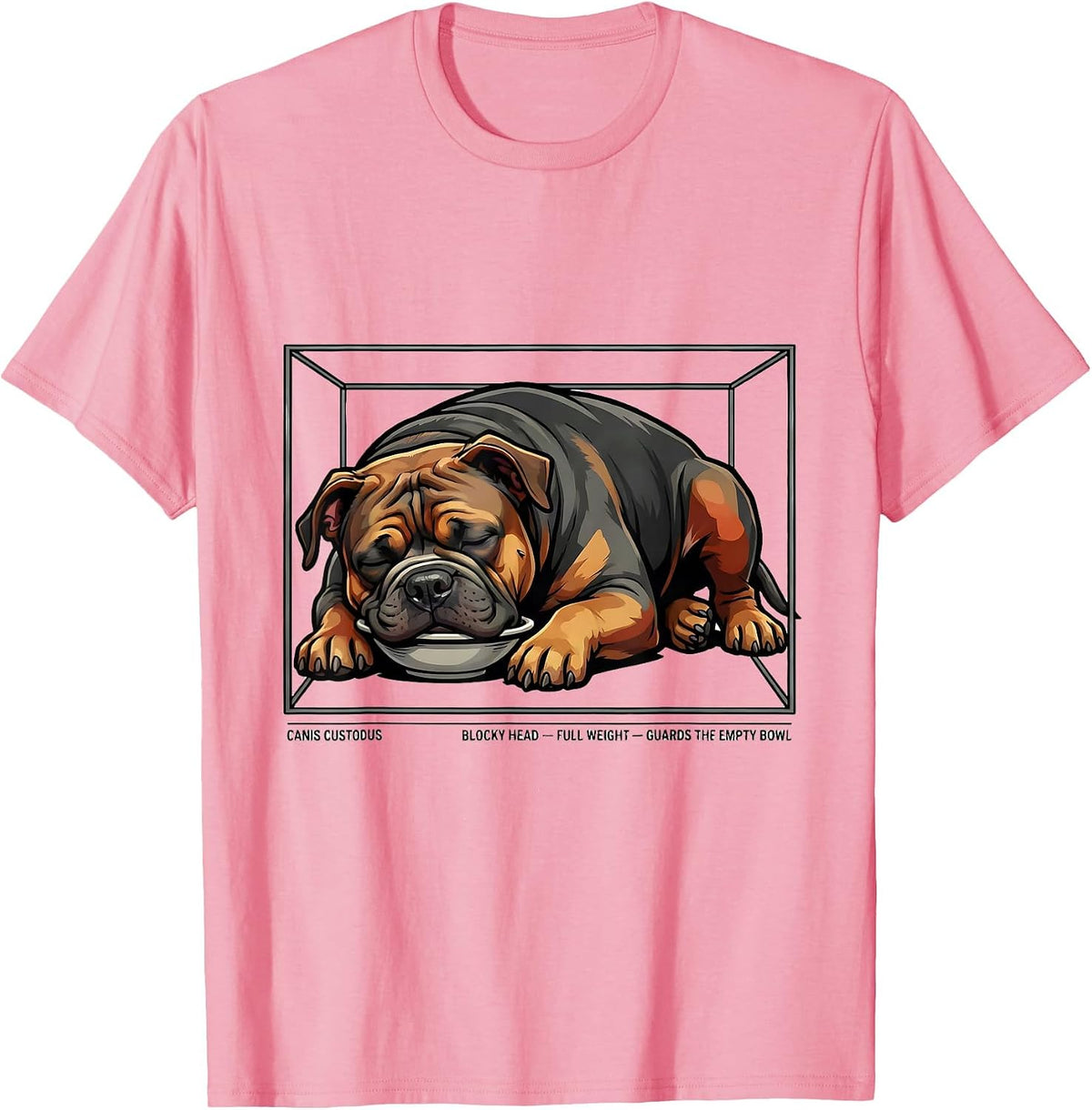 Men's Canis Custodus Pitbull Dog Mom Humor T-Shirt - Pink