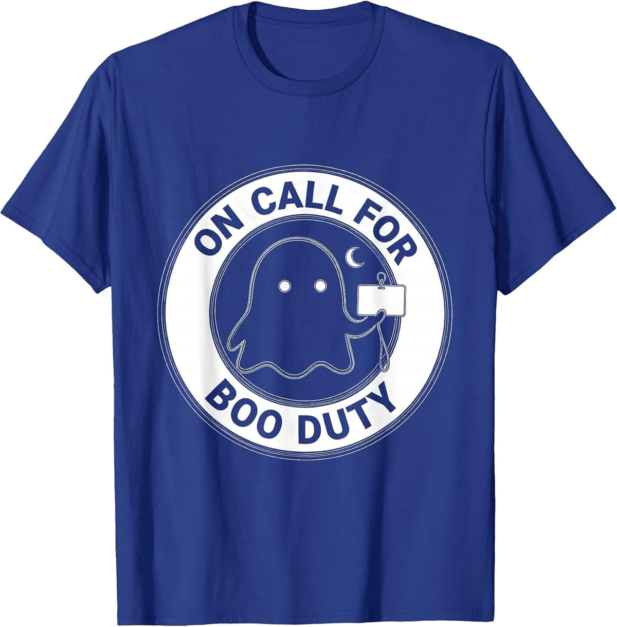 On Call For Boo Duty Funny SPED Paraprofessional Halloween T-Shirt - Royal Blue