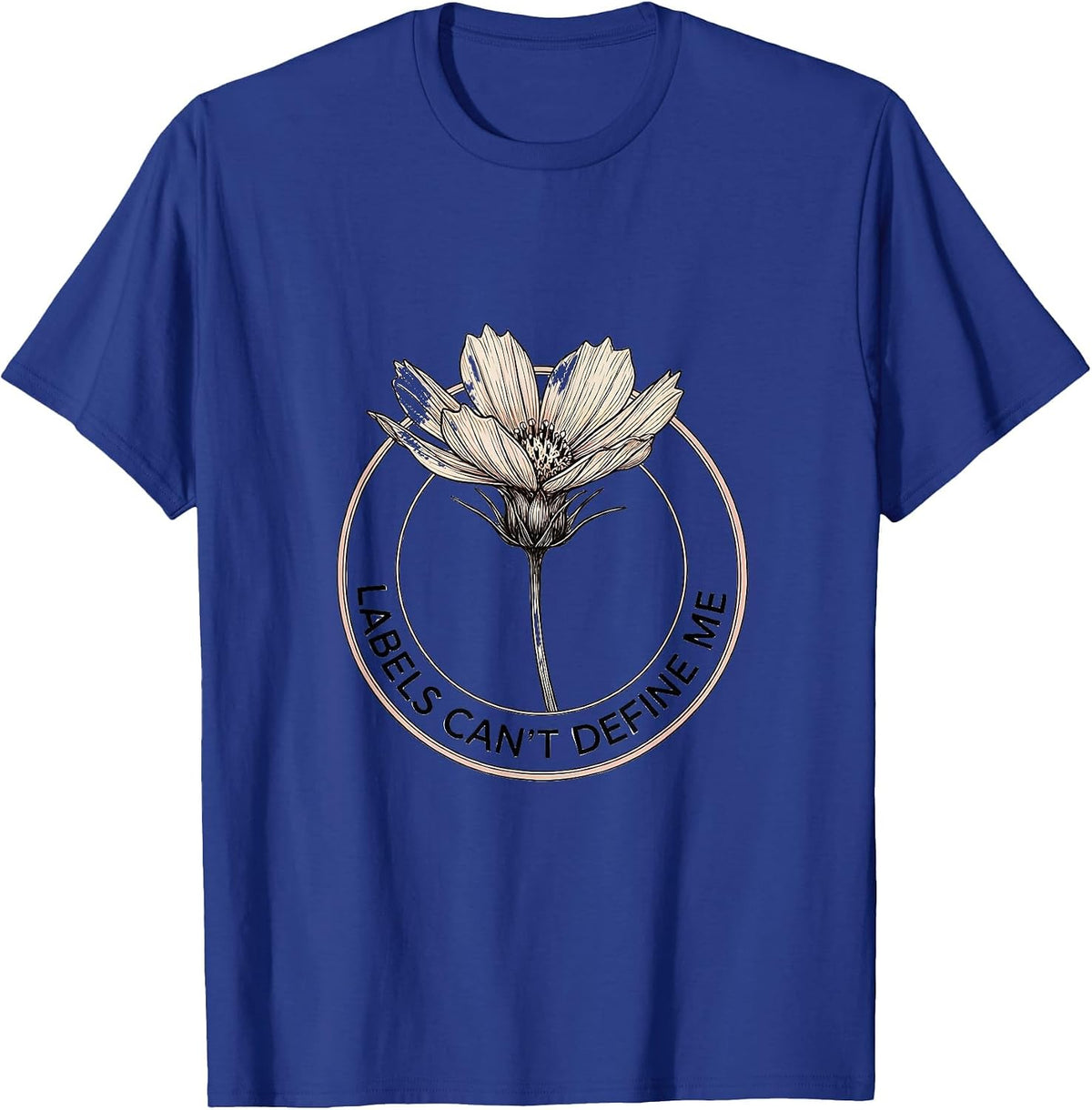 Men's Labels Can't Define Me Dyslexia Awareness Design T-Shirt - Royal Blue
