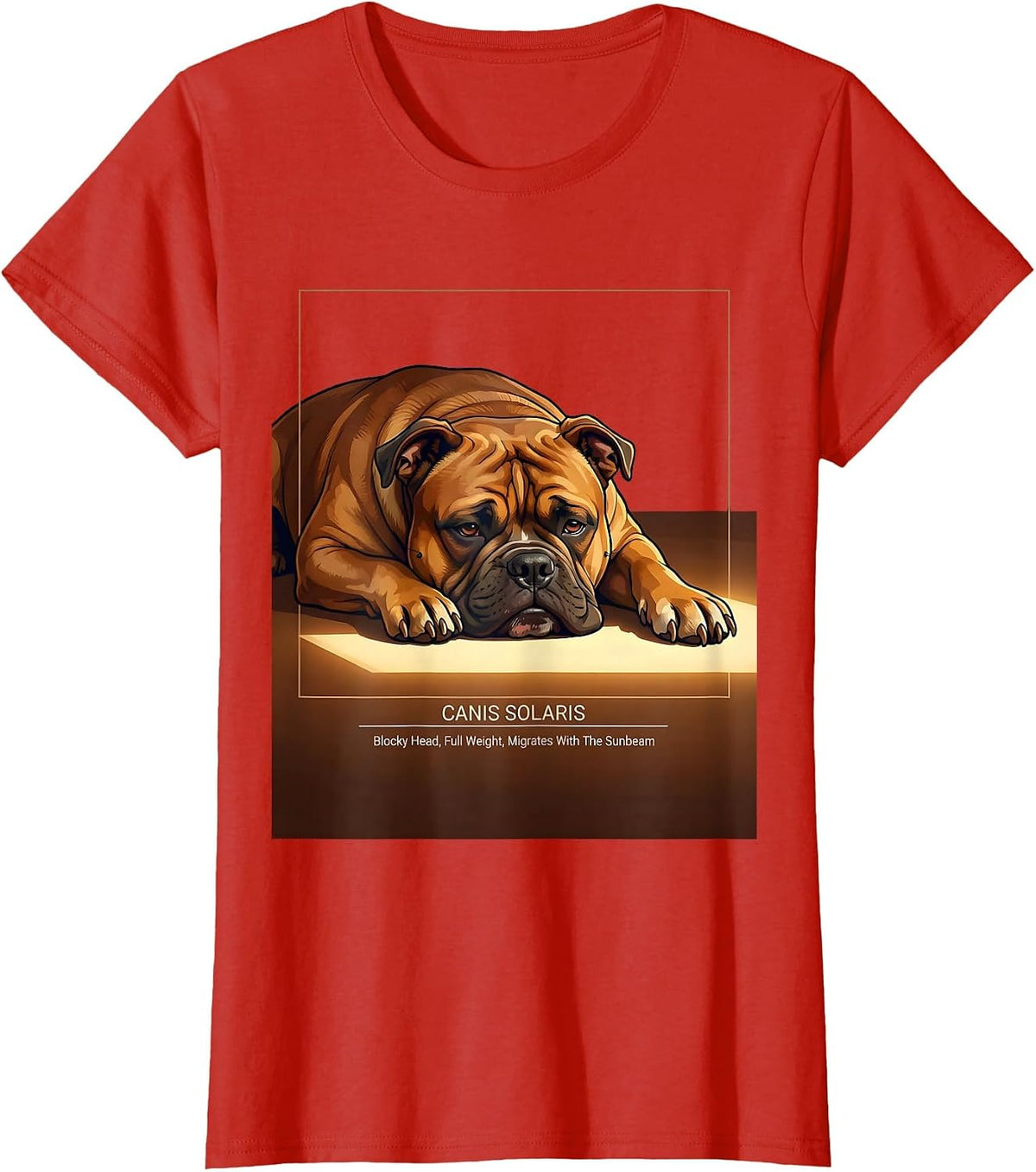 Canis Solaris Pit Bull Dog Mom Humor T-Shirt - Red