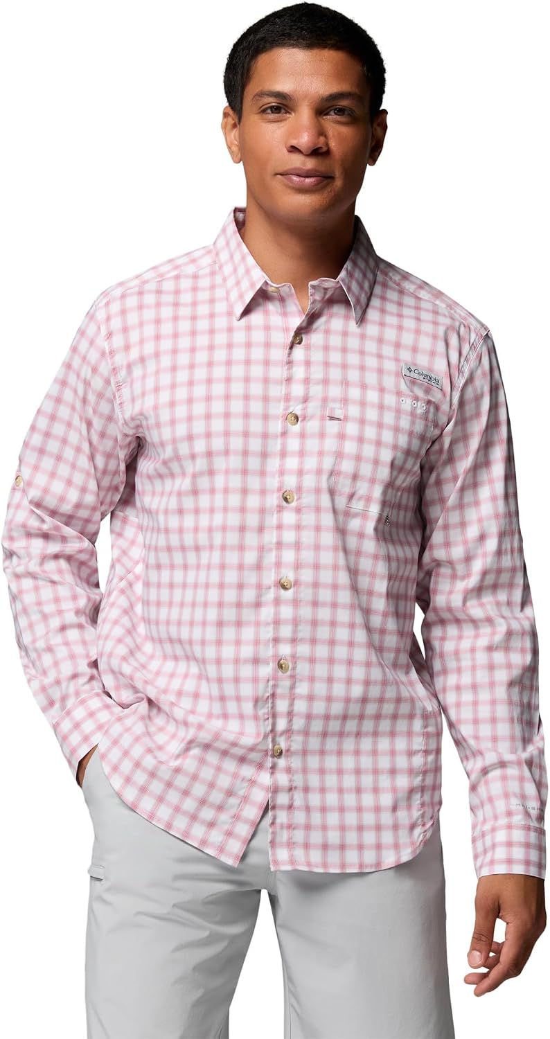 Columbia Men's PFG Harbor Peak Long Sleeve Shirt - Rosette Shoreline Ombre