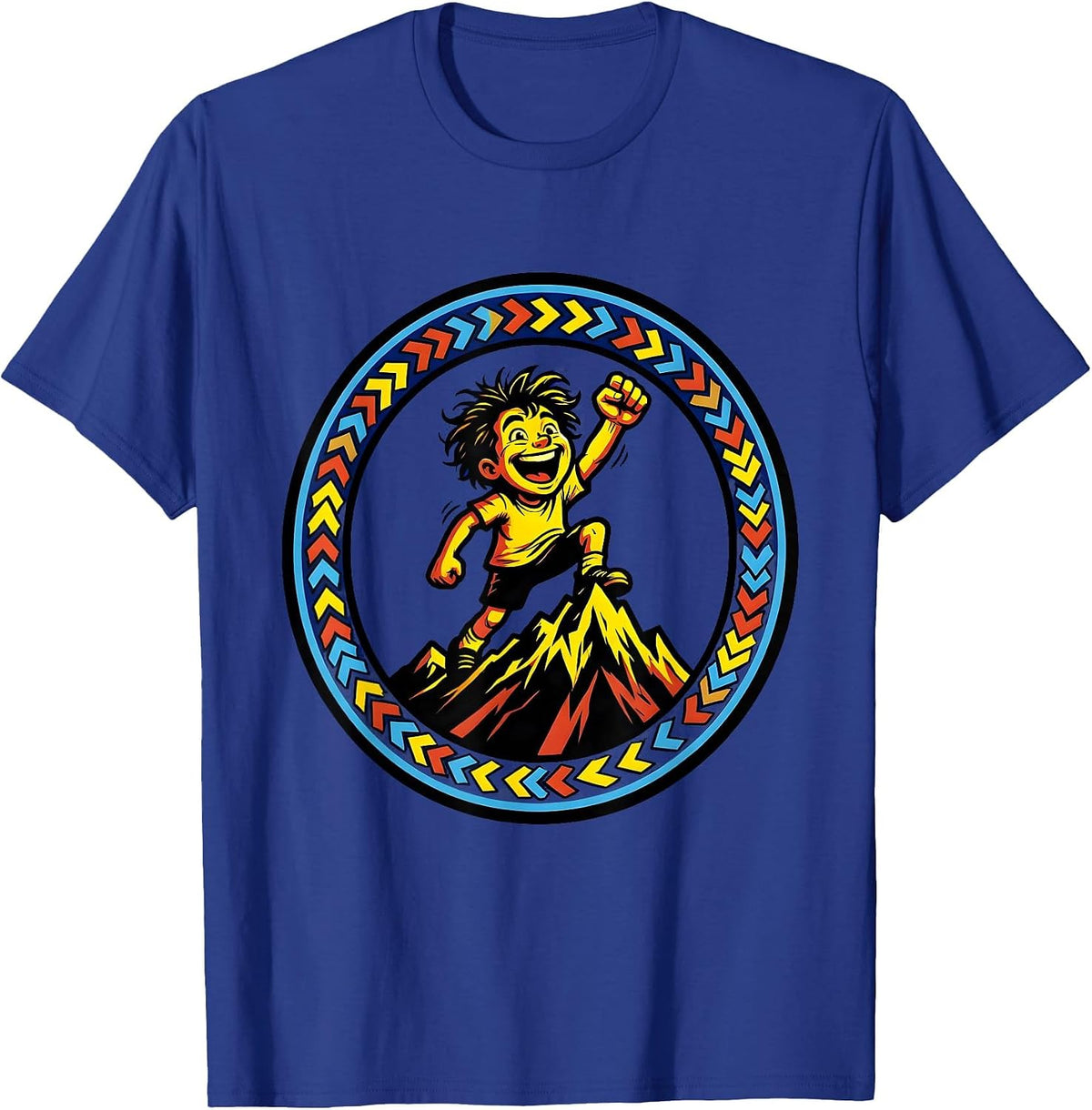 Down Syndrome Awareness Triumph Mountain Top T-Shirt - Royal Blue