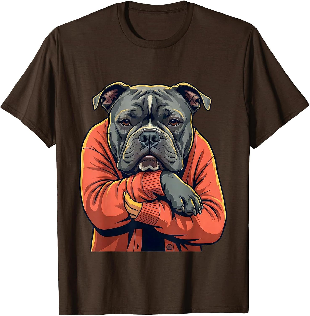 Pittie Mom Dog Lover Pitbull Pride Humor T-Shirt - Brown
