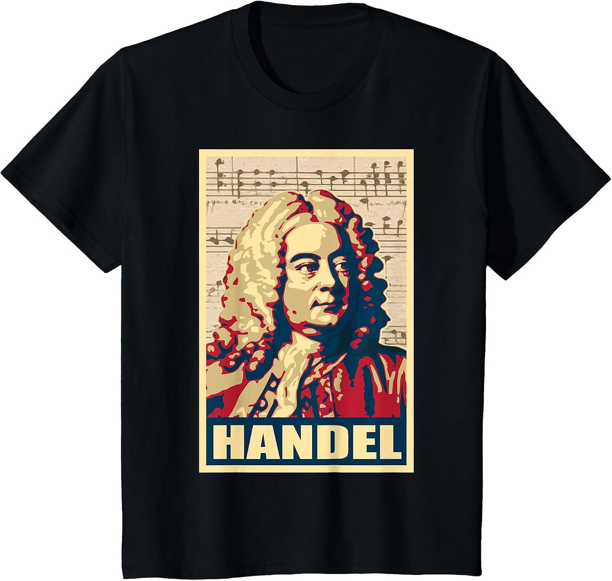 George Frideric Handel Classical Music Composer T-Shirt - Black