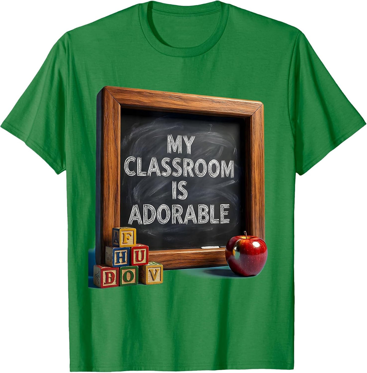 Men's My Classroom Is Adorable Preschool Teacher Design T-Shirt - Kelly Green