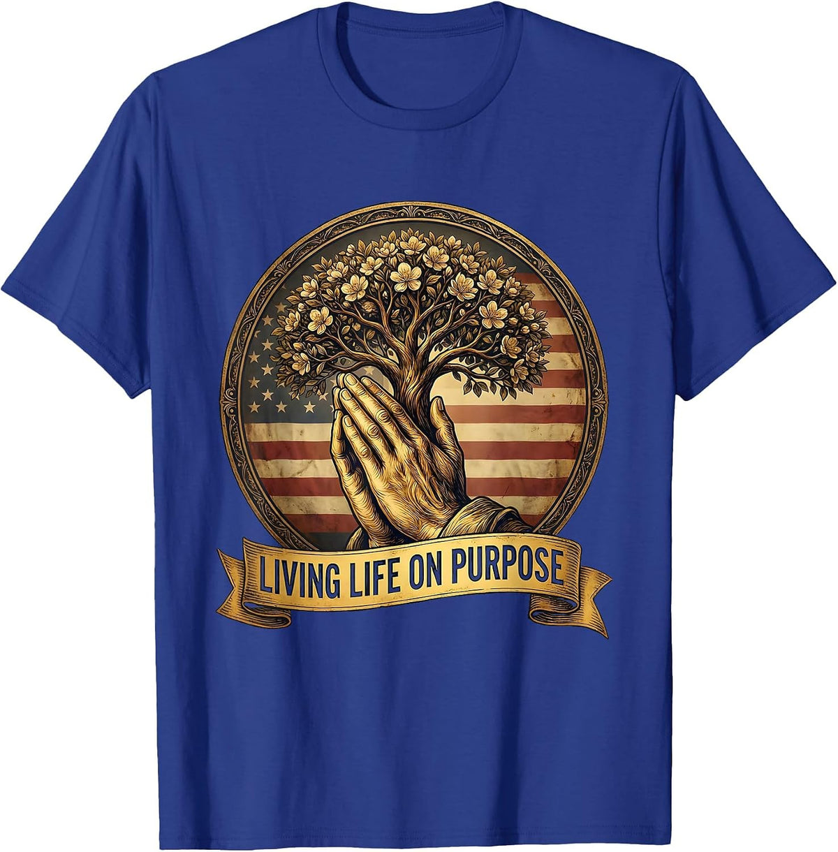 Living Life On Purpose Occupational Therapy Design T-Shirt - Royal Blue