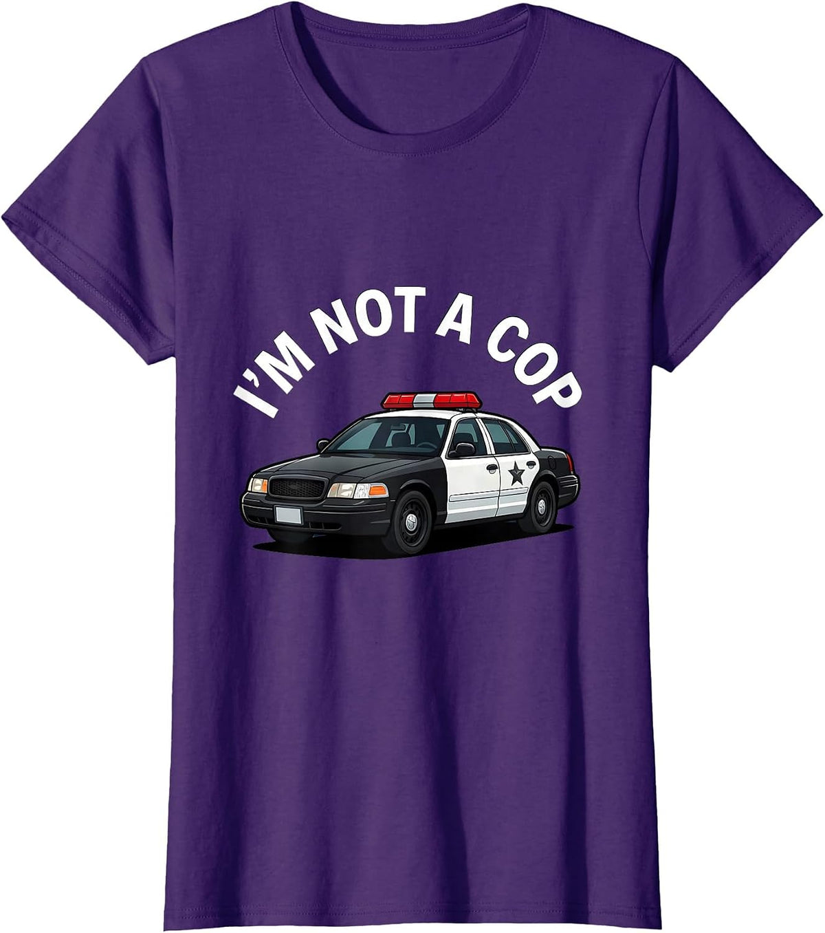 Women's I'm Not A Cop Funny Police Officer Costume Gift T-Shirt - Purple