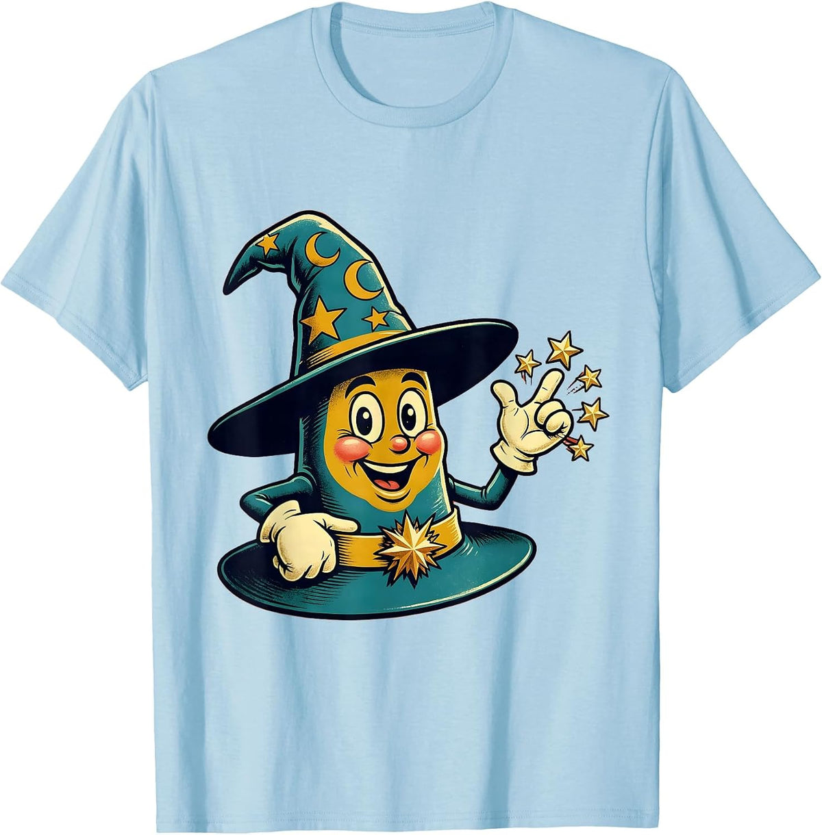 Men's Rizz Em With The Tism Wizard Charm Spell T-Shirt - Baby Blue