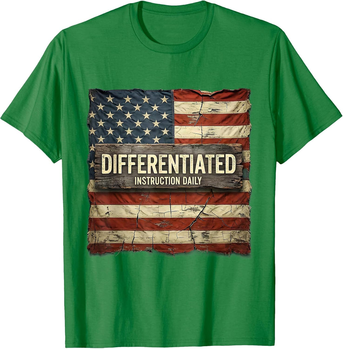 Men's Differentiated Instruction Daily SPED Teacher Design T-Shirt - Kelly Green