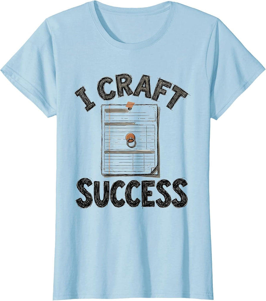 Women's I Craft Success Special Education Teacher SPED ESE Squad T-Shirt - Baby Blue