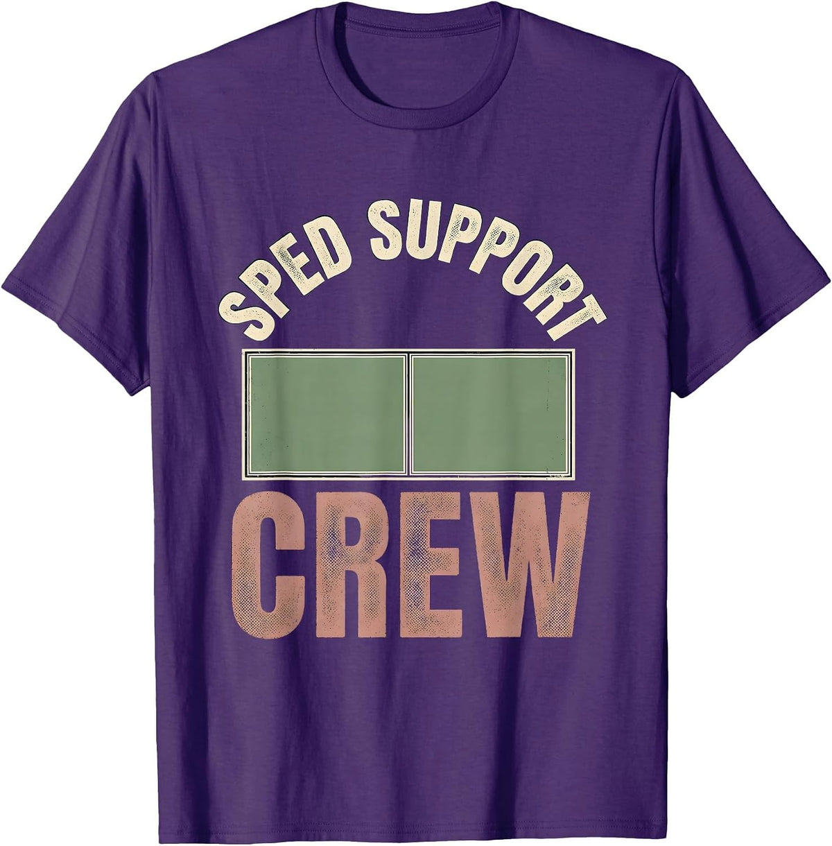 Men's SPED Support Crew Vintage Special Education Teacher T-Shirt - Purple