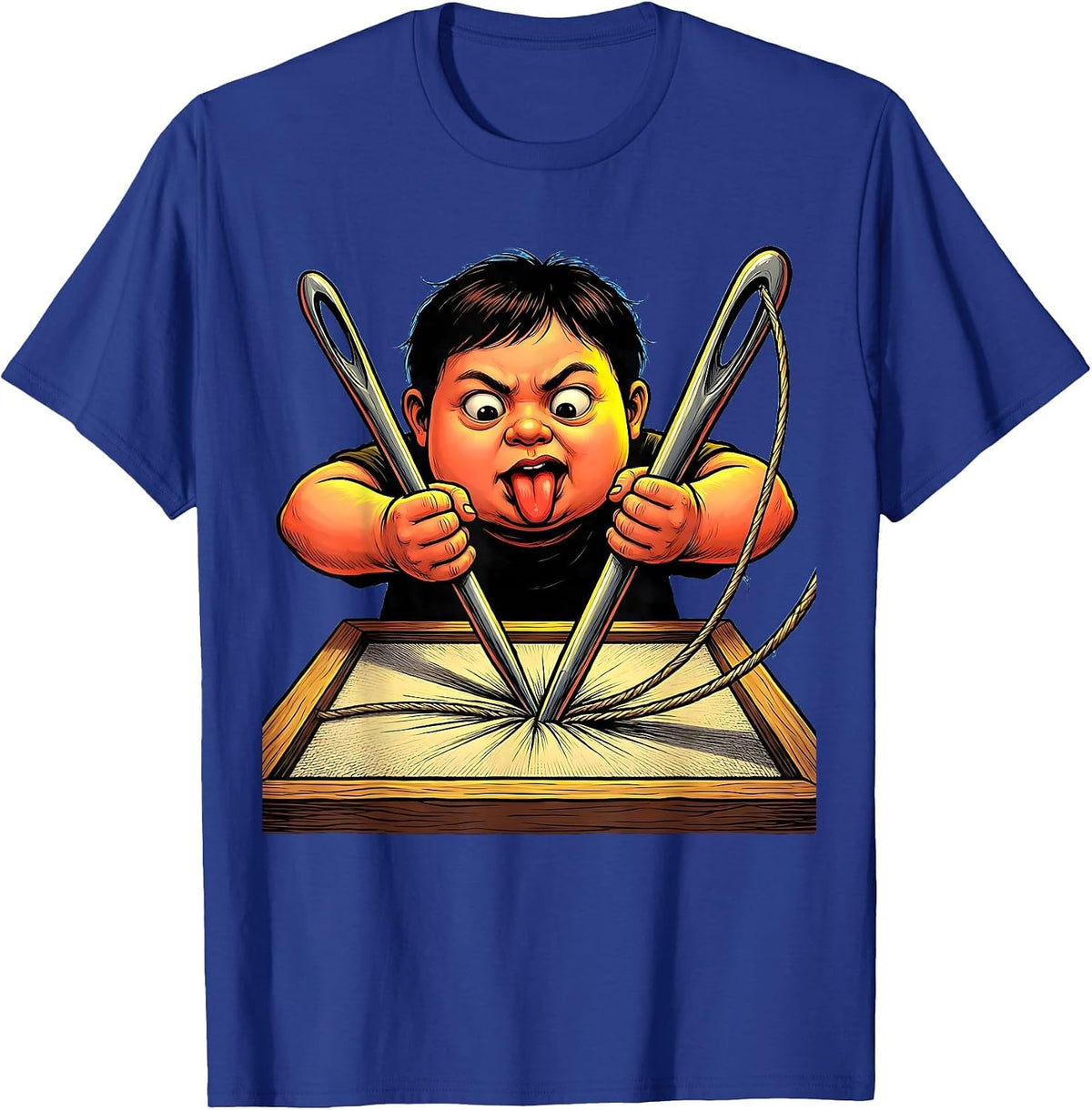 Men's Occupational Therapy Child Threading Needle Art T-Shirt - Royal Blue