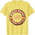Men's Wheek Means I Know The Cue Funny Guinea Pig Pet Lover Humor T-Shirt - Lemon Yellow