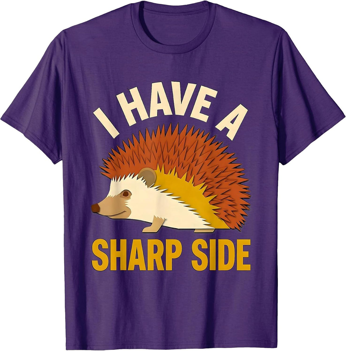 I Have A Sharp Side Cute Hedgehog Humor Animal Lover Gift T-Shirt - Purple