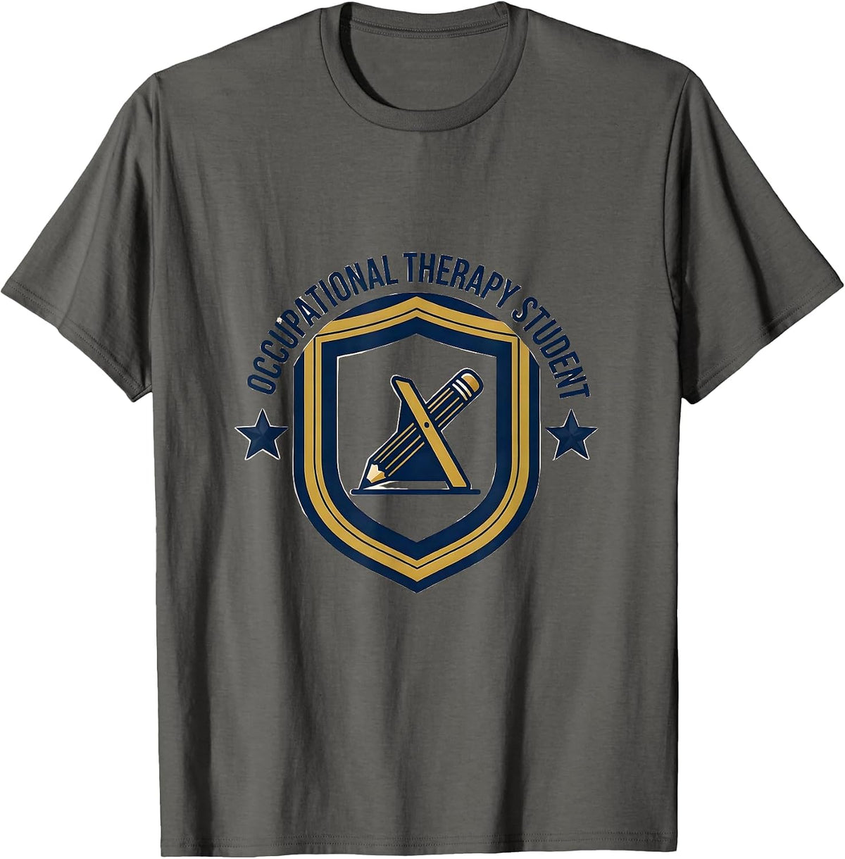 Occupational Therapy Student Retro Emblem Pediatric T-Shirt - Asphalt Grey